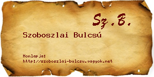 Szoboszlai Bulcsú névjegykártya